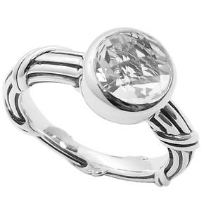 Sterling Silver Crystal Rock Ring By Peter Thomas Roth